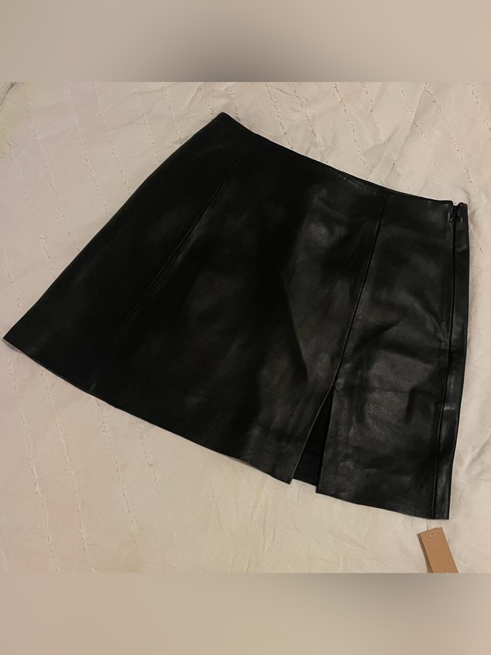 🖤 REFORMATION x VEDA • NWT, Margie Genuine Leather Mini Skirt - Picture 7 of 13
